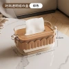 M23-8006 Living room coffee table, dining room, light luxury tissue box, kitchen table, cream-style tissue box, tissue storage box Application Scenario